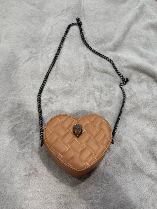 Kurt Geiger Handbags - Kurt Geiger Tan Quilted Heart Crossbody Bag